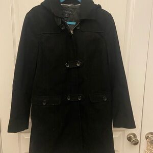 Lands' End Black Winter Toggle Coat for Women